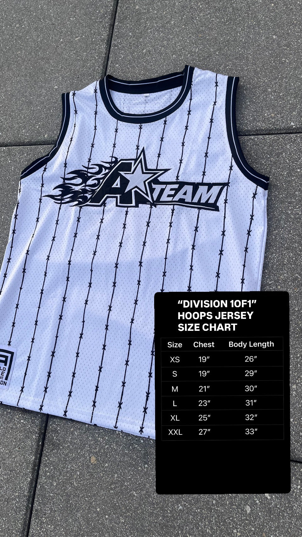 “DIVISION 1OF1” HOOPS JERSEY
